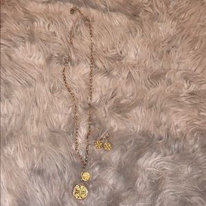 Tory Burch necklace with matching earrings